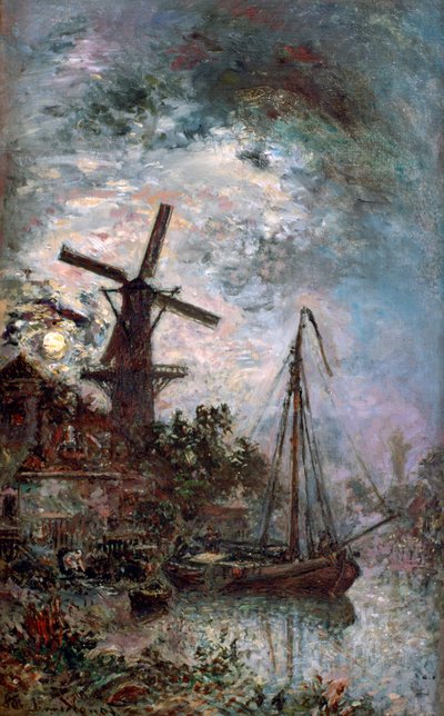 Paysage avec un moulin, 1888 - Johan Barthold Jongkind