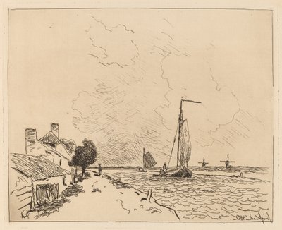 Les deux Barques à voile - Johan Barthold Jongkind