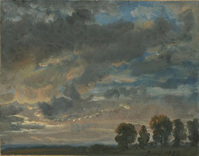 Nuages en soirée - Johan Christian Dahl