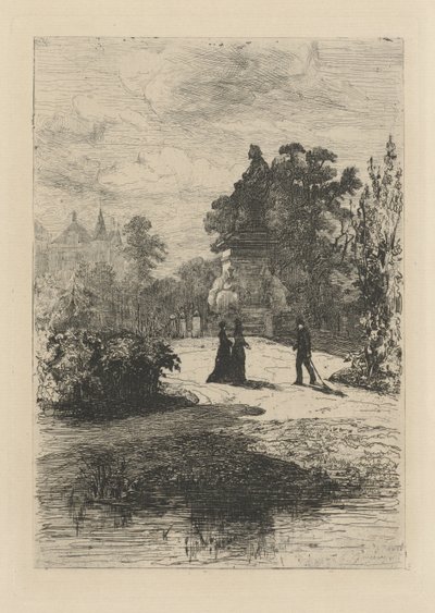 Vue de la statue de Vondel dans le Vondelpark - Johan Conrad Greive