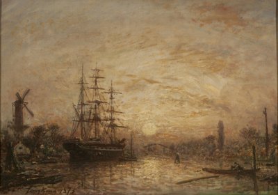 Coucher de soleil en Hollande - Johan Jongkind