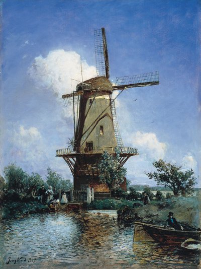 Moulin à vent près de Delft - Johan Jongkind