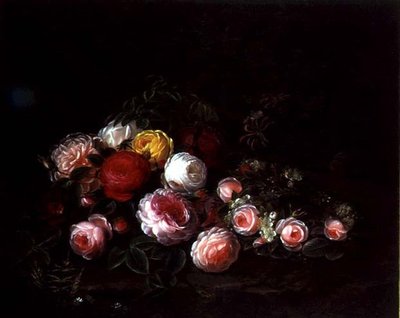 Roses dans un paysage - Johan Laurents Jensen