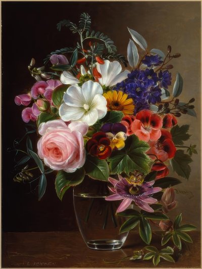 Bouquet de fleurs dans un vase - Johan Laurentz Jensen