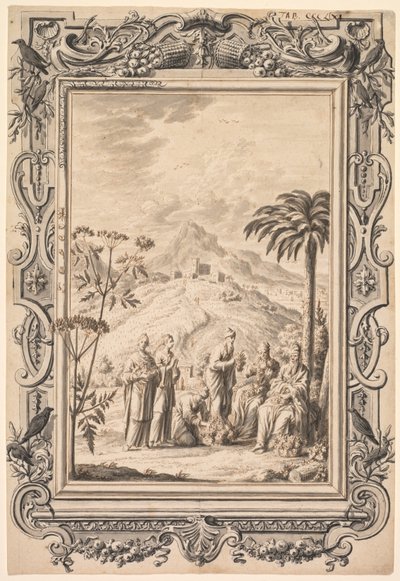 Illustration et conception de bordure pour la Kupfer-Bibel - Johan Melchior Füssli