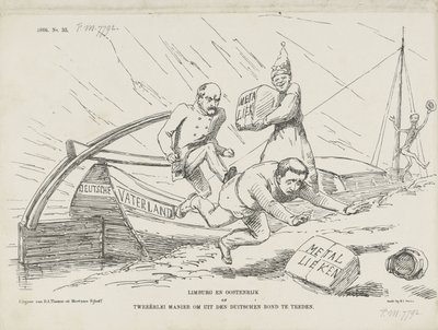 Caricature de Bismarck et de la Confédération allemande, 1866 - Johan Michaël Schmidt Crans