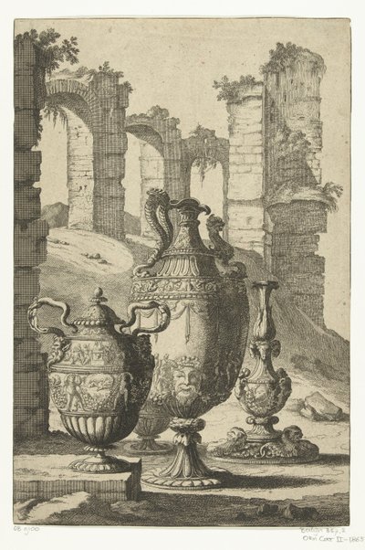 Trois vases et un chandelier (Materiem superabat opus) - Johan Teyler (attributed to)