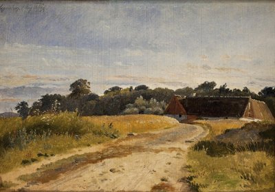 Une ferme à Lodskov près du manoir de Vognserup. Étude - Johan Thomas Lundbye