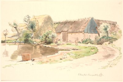 Ferme et étang de village - Johan Thomas Lundbye