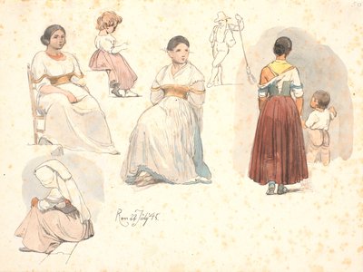 Quatre études de femmes italiennes, l