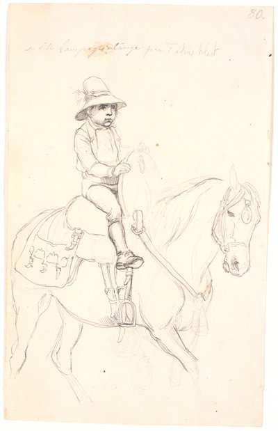 Petit garçon à cheval - Johan Thomas Lundbye