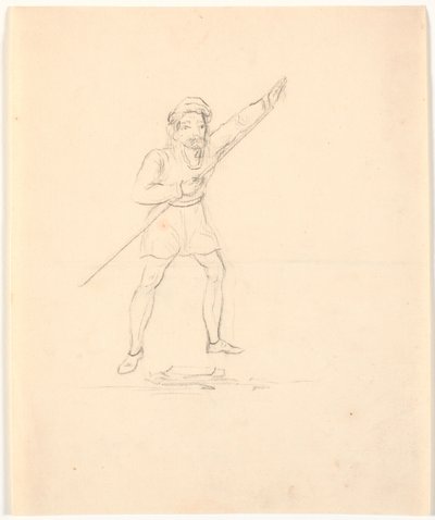 Homme avec bâton - Johan Thomas Lundbye
