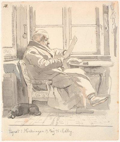 Portrait du grand-père de J. Th. Lundbye, conseiller de justice et percepteur E. Bonnevie - Johan Thomas Lundbye