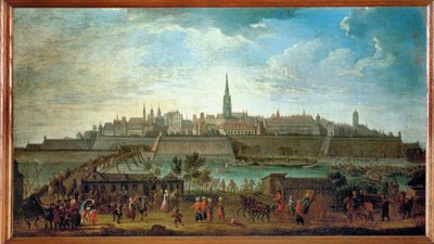 Vienne vue de la porte Rotenturm ... (huile sur toile) - Johann Adam Delsenbach