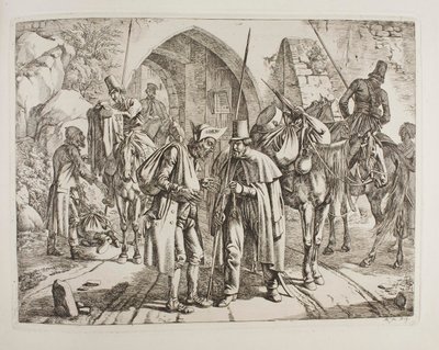 Des Cosaques vendent des biens volés à de petits commerçants juifs - Johann Adam Klein