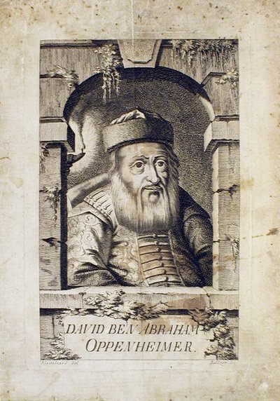 Portrait de David Oppenheim 1664-1736, grand rabbin de Prague - Johann Balzer