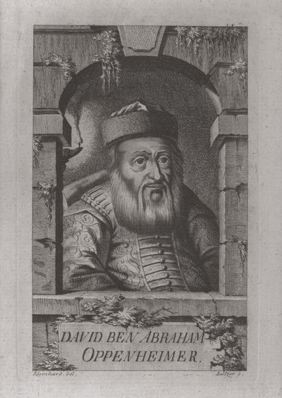 Portrait de David Oppenheim 1664-1736, grand rabbin de Prague - Johann Balzer