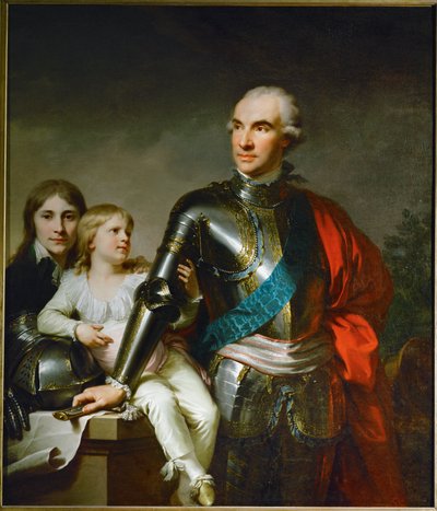 Le Comte Stanislas Felix Potocki et ses deux fils Felix-Georg et Stanislas ... - Johann Baptist Edler von Lampi