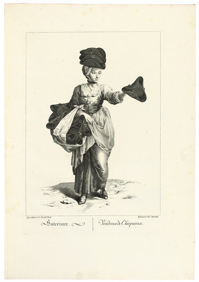 Le vendeur de chapeaux - Johann Christian (after) Brand
