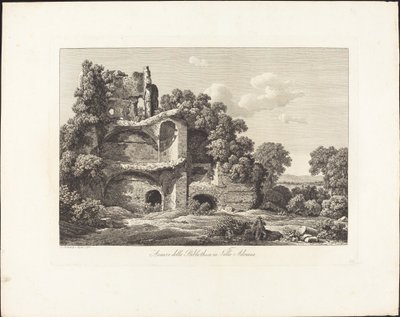 Vestiges de la bibliothèque dans la villa Adriana - Johann Christian Reinhart