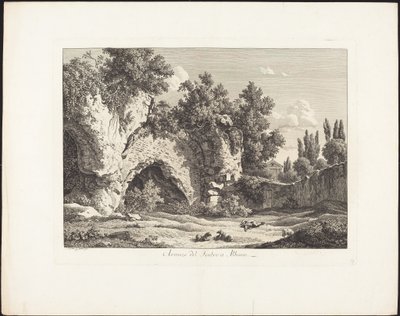 Vestiges du théâtre à Albano - Johann Christian Reinhart