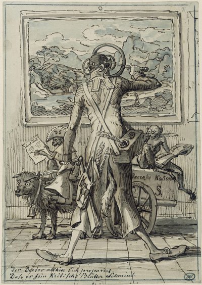 Caricature du Dr Ludwig Schorn à Munich - Johann Christian Reinhart
