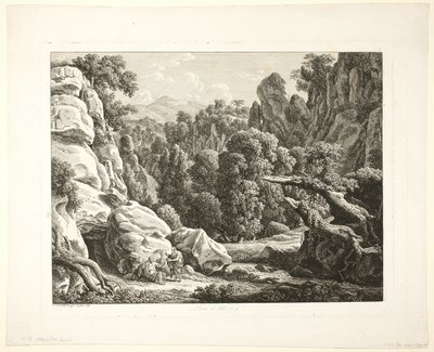 Paysage avec la Tentation du Christ - Johann Christian Reinhart