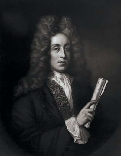 Portrait de Henry Purcell gravé par George J. Zobel - Johann Closterman