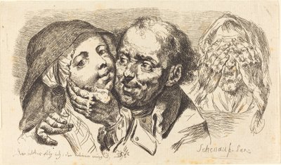Jeune femme embrassée par un homme plus âgé - Johann Eleazar Schenau