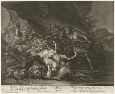Chasse aux lions et aux ours - Johann Elias Ridinger