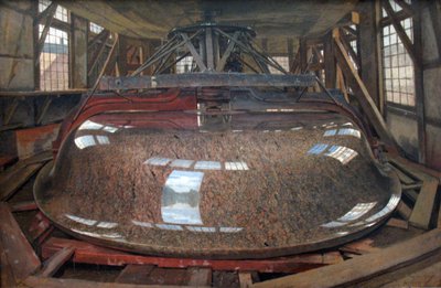 French : Le polissage du bol en granit Grinding of the Granite Bowl - Johann Erdmann Hummel