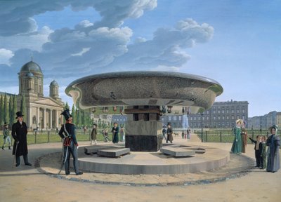 Le plat en granit dans le Lustgarten de Berlin, 1831 - Johann Erdmann Hummel