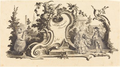 Cartouches Modernes ornés avec des Figures (Planche VI-1 de l