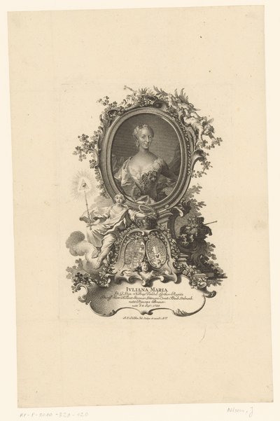 Portrait de Juliana Maria van Sleeswijk Hollsteyn - Johann Esaias Nilson