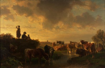 Soirée dans les pâturages - Johann Friedrich Voltz