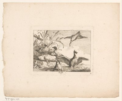 Paysage avec six canards - Johann Georg Hertel (I) (possibly)