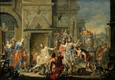 Manius Curius Dentatus refusant les pots-de-vin des Samnites - Johann Georg Platzer