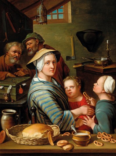 Intérieur de cuisine avec des personnages, seconde moitié du XVIIIe siècle - Johann Gerlach Lambert