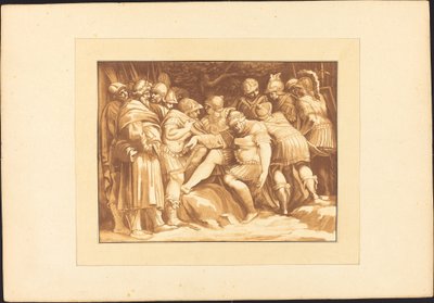Épaminondas mourant - Johann Gottlieb Prestel after Polidoro da Caravaggio