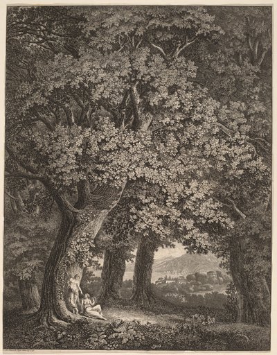 Paysage italien avec un couple de bergers - Johann Heinrich Meyer