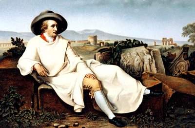 Goethe en Italie, carte postale, c. 1900 - Johann Heinrich Wilhelm (after) Tischbein