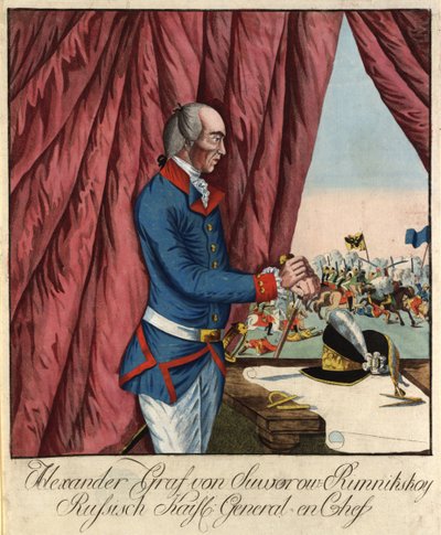 Maréchal généralissime Prince Alexandre Souvorov 1729-1800, vers 1790 - Johann Hieronymus Loeschenkohl