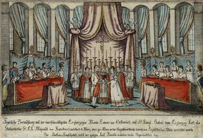 Marie-Louise mariée à Napoléon par procuration à Vienne, avec l