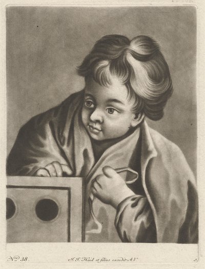 Garçon avec une boîte - Johann Jacobus Haid