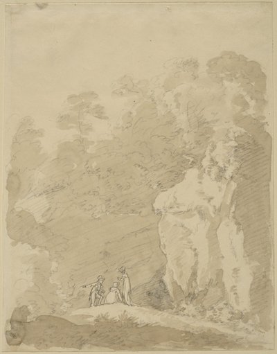 Homme et deux dames - Johann Jakob Dorner der Jüngere