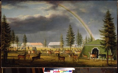 La ménagerie dans le jardin du palais de Gatchina - Johann Jakob Mettenleiter
