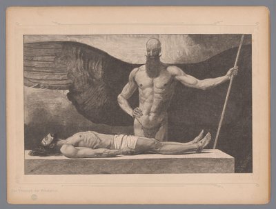 Christus dans le sarcophage avec un ange - Johann Jakob Weber