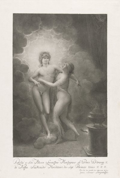 Allégorie sur le mariage de Guillaume V et Wilhelmine de Prusse, 1767 - Johann Joseph Friedrich Langenhöffel
