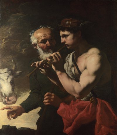 Mercure jouant de la flûte pour Argus, 1655-1657 - Johann Karl Loth