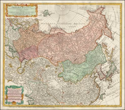 Carte de 1730 de la Russie et de la Tartarie par Johann Matthias Hase - Johann Matthias Hase